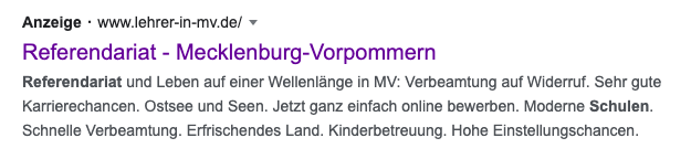 Google Anzeige